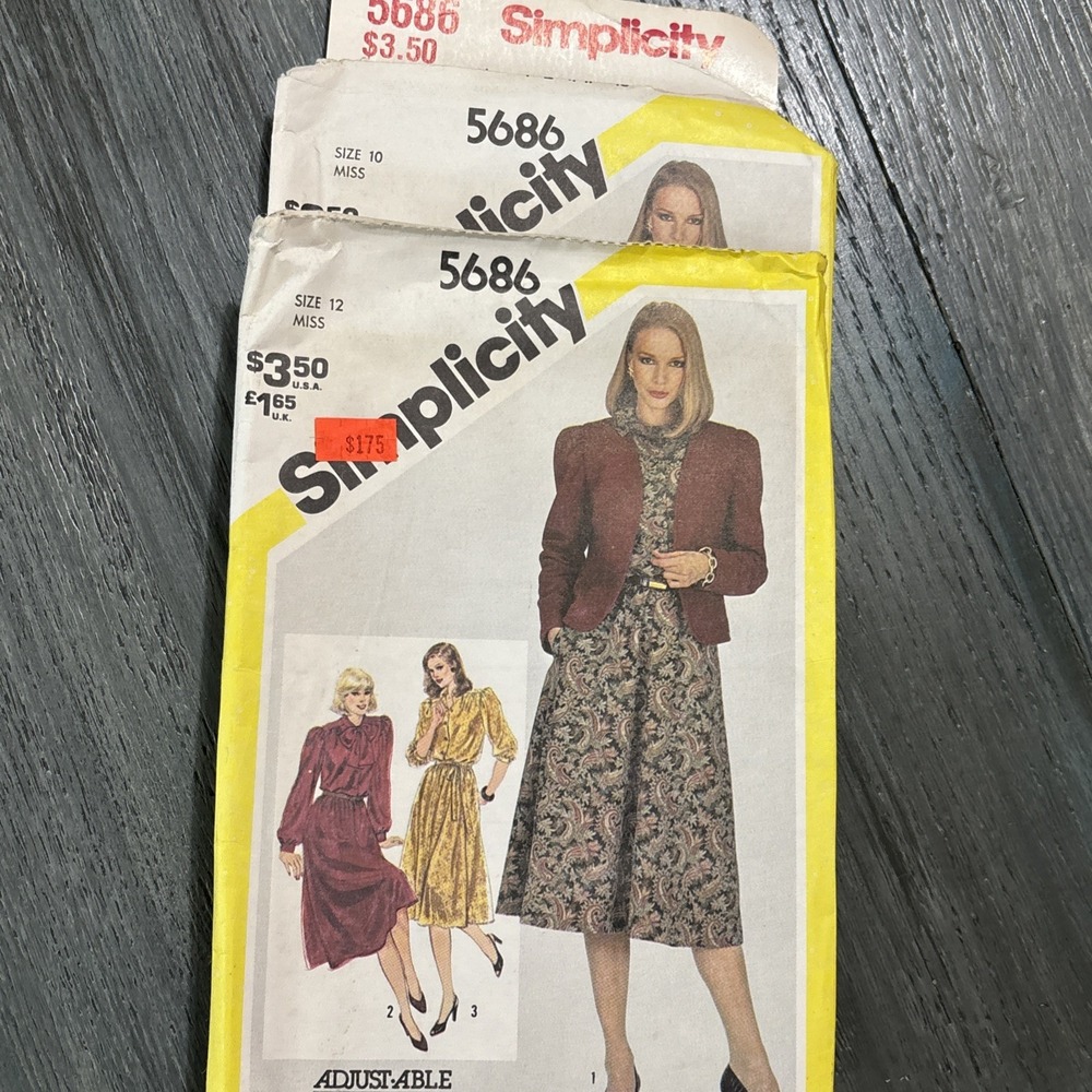 VTG Simplicity Sewing Pattern Lot of 18 Misses Dress 80s NOS Brand New SZ 8-24 - Picture 10 of 14